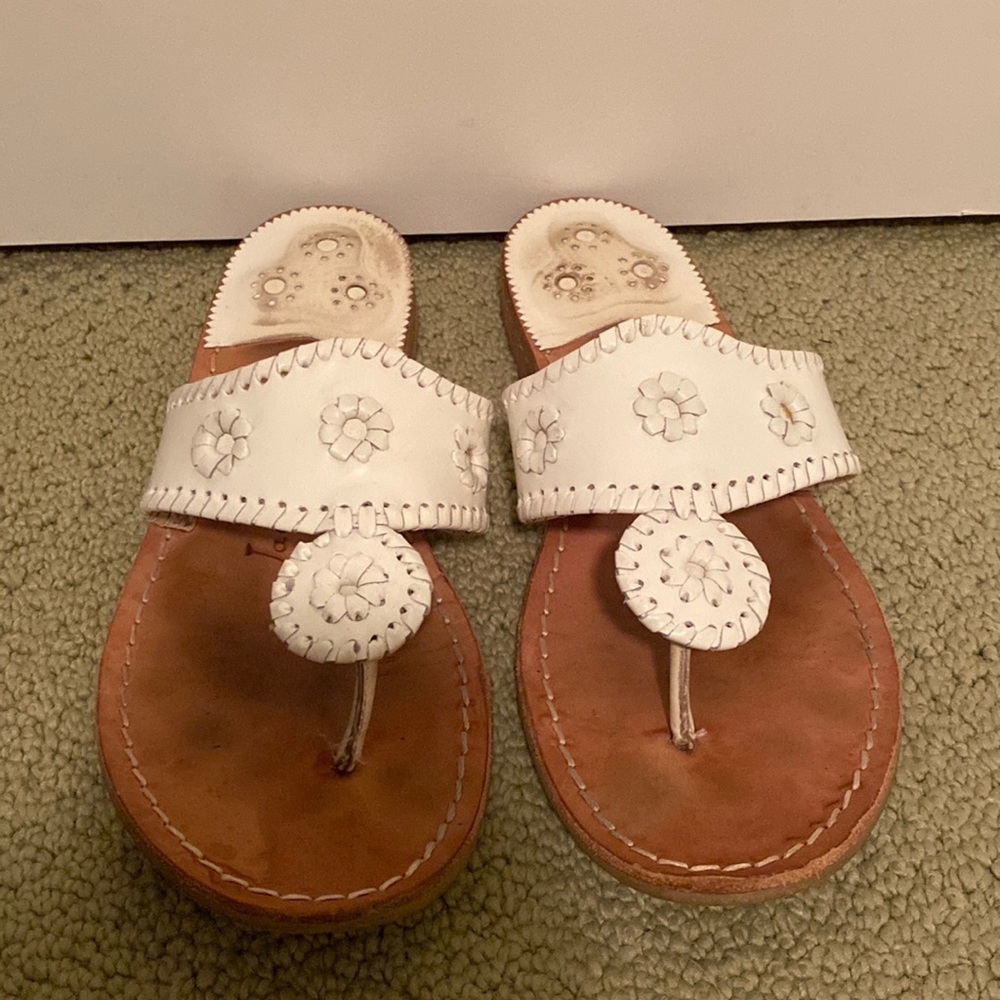 Jack Rogers white sandal